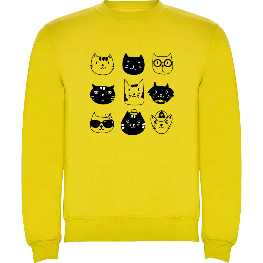 PISICI.PLV_.YEL_.jpg Pulover Pisici, Galben - imagine 1