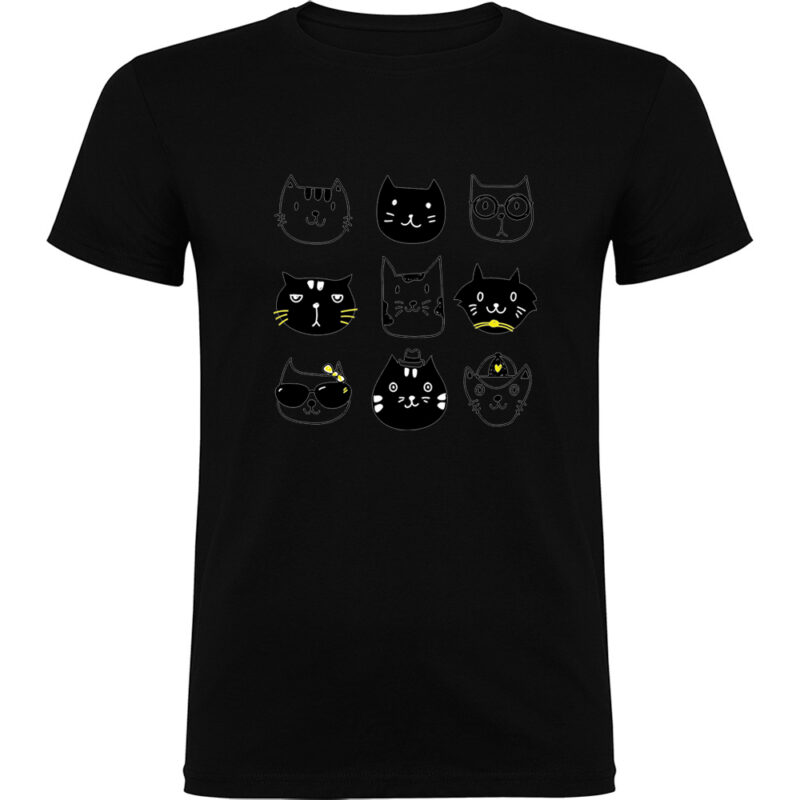 Tricou Pisici, Negru