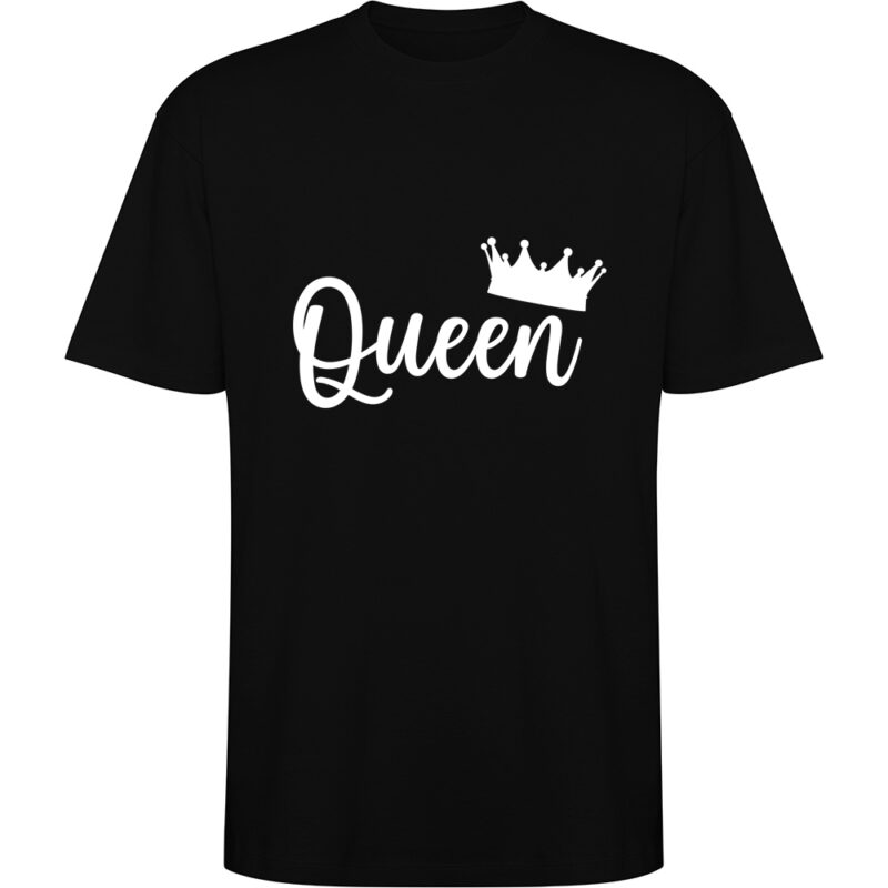Tricou oversize Queen, Negru