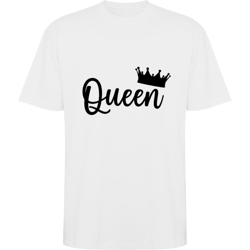 Tricou oversize Queen, Alb