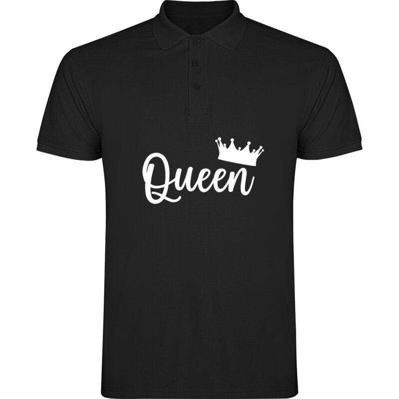 Tricou polo Queen, Negru