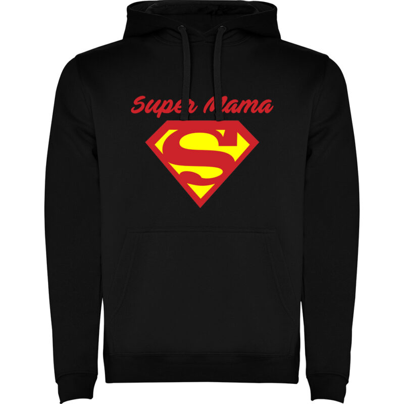 Hanorac Super Mama, Negru