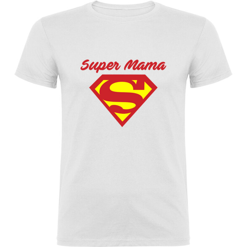 Tricou Super Mama, Alb