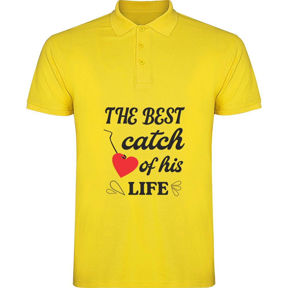 THEBESTCATCHOFHISLIFE.TP_.YEL_.jpg Tricou polo The best catch of his life, Galben - imagine 1