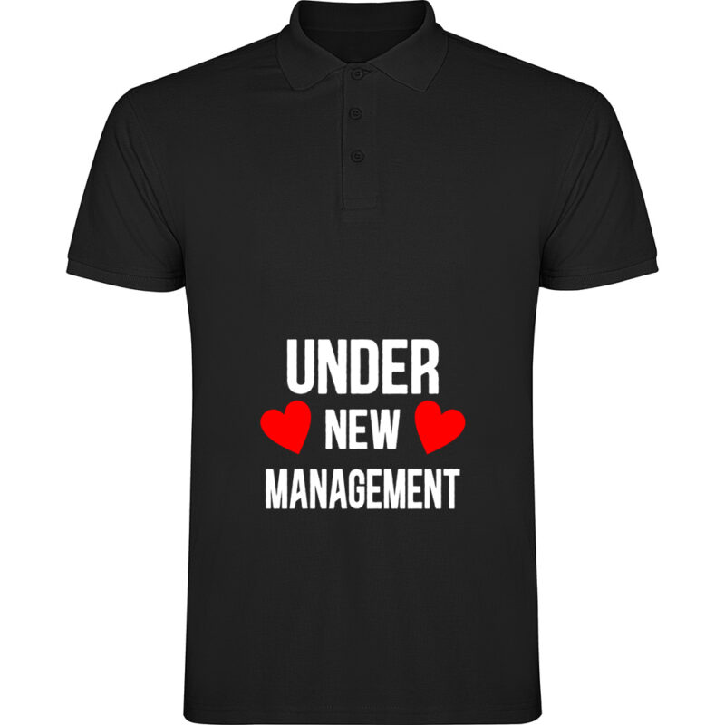 Tricou polo Under new management, Negru