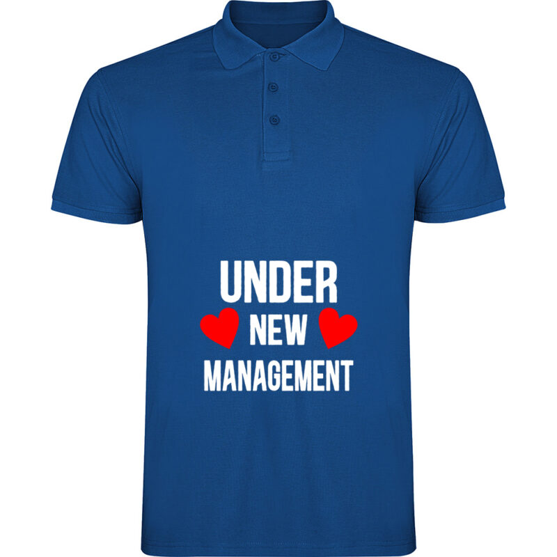 Tricou polo Under new management, Albastru