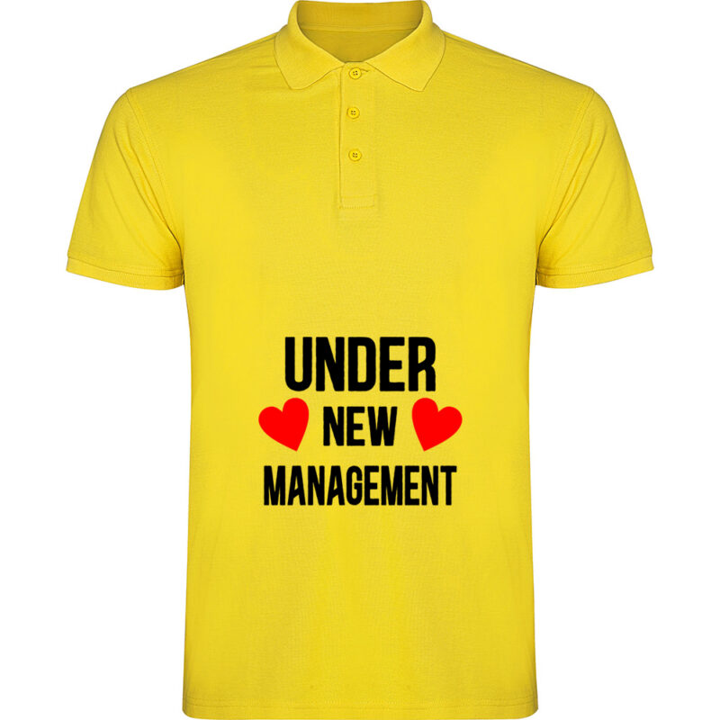 Tricou polo Under new management, Galben
