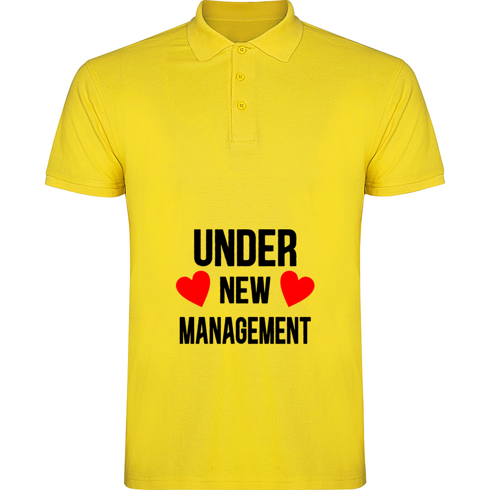 UNDERNEWMANAGEMENT.TP_.YEL_.jpg Tricou polo Under new management, Galben - imagine 1