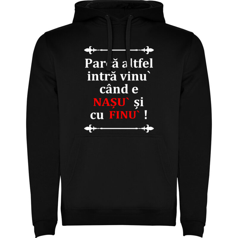 Hanorac Vinul cu Nasu si Finul, Negru