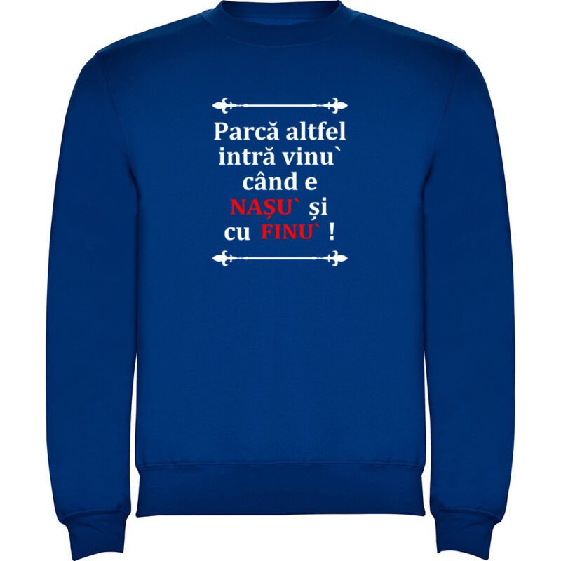 Pulover Vinul cu Nasu si Finul, Albastru