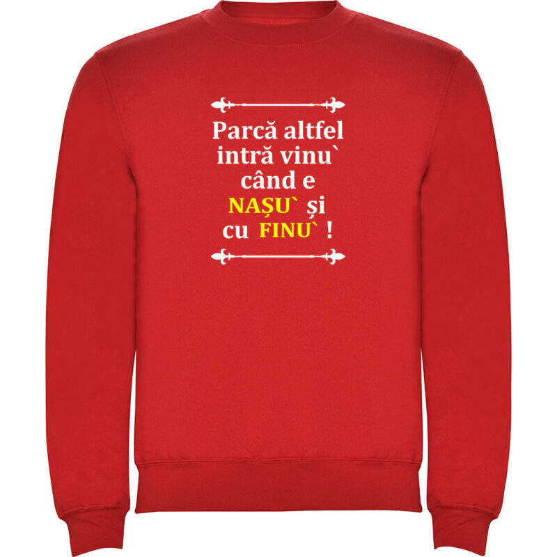 Pulover Vinul cu Nasu si Finul, Roșu