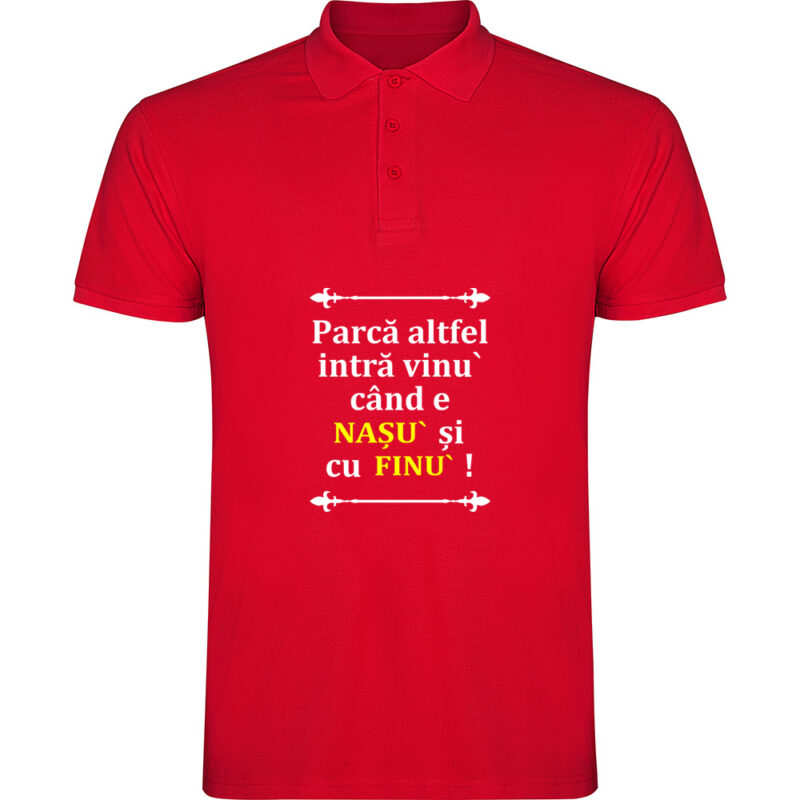 Tricou polo Vinul cu Nasu si Finul, Roșu