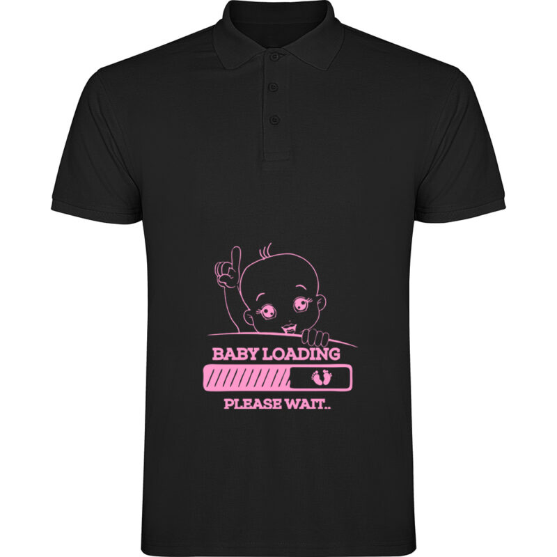 Tricou polo Baby loading (model 2), Negru