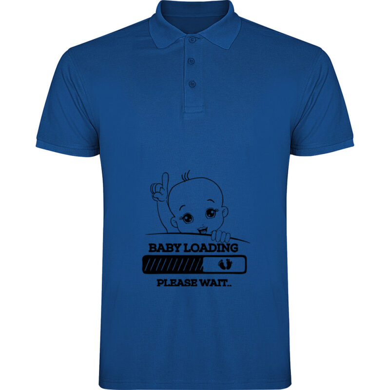 Tricou polo Baby loading (model 2), Albastru