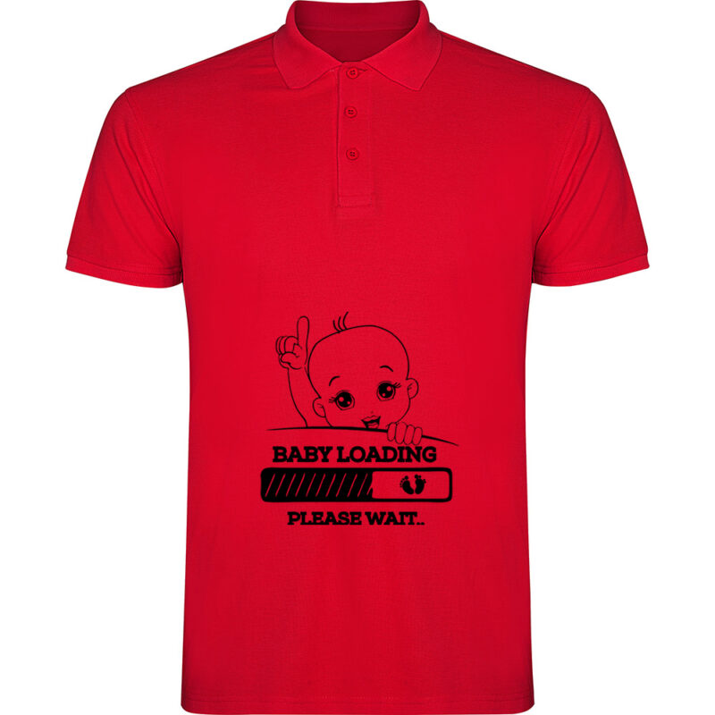 Tricou polo Baby loading (model 2), Roșu