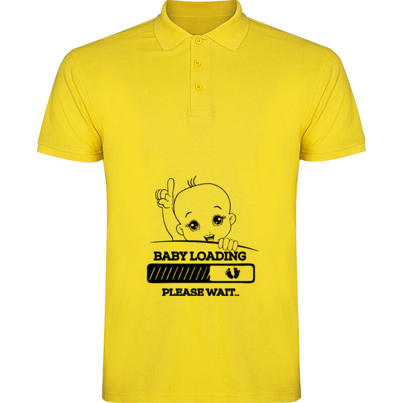 Tricou polo Baby loading (model 2), Galben