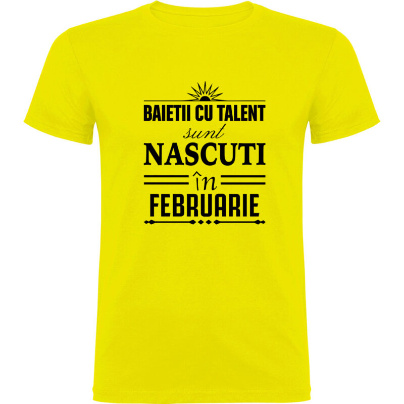 Tricou Baietii cu talent nascuti in februarie, Galben
