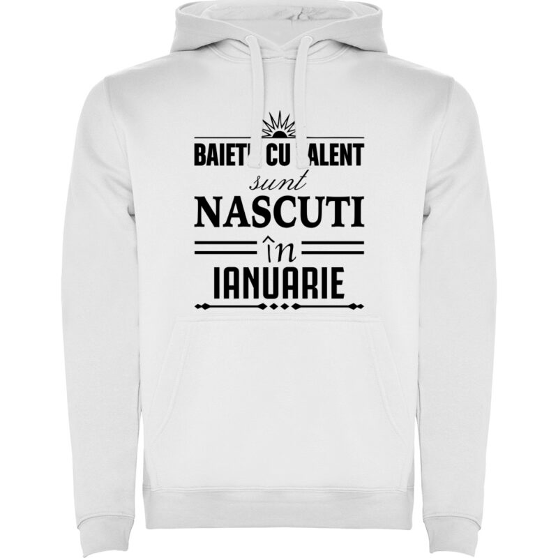 Hanorac Baietii cu talent nascuti in ianuarie, Alb