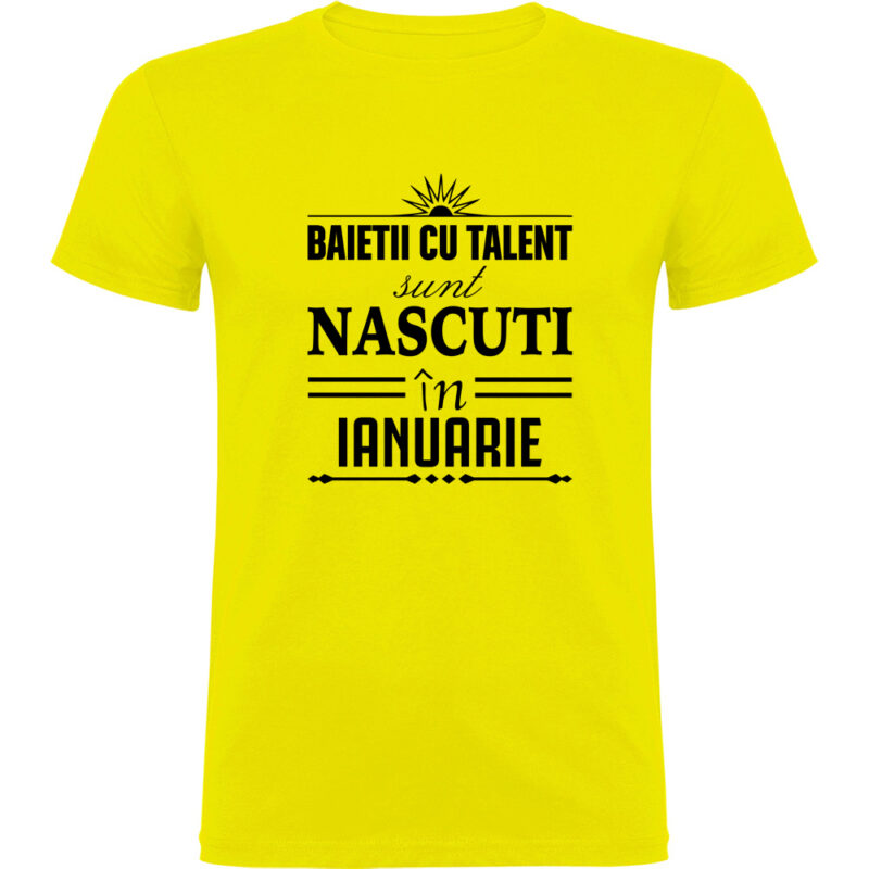Tricou Baietii cu talent nascuti in ianuarie, Galben