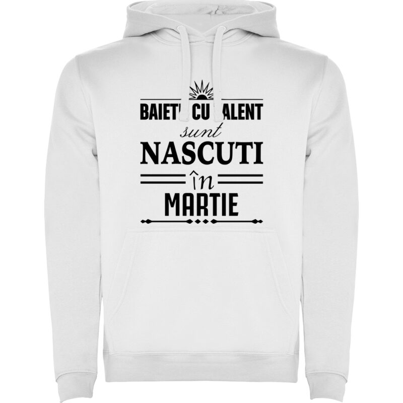 Hanorac Baietii cu talent nascuti in martie, Alb