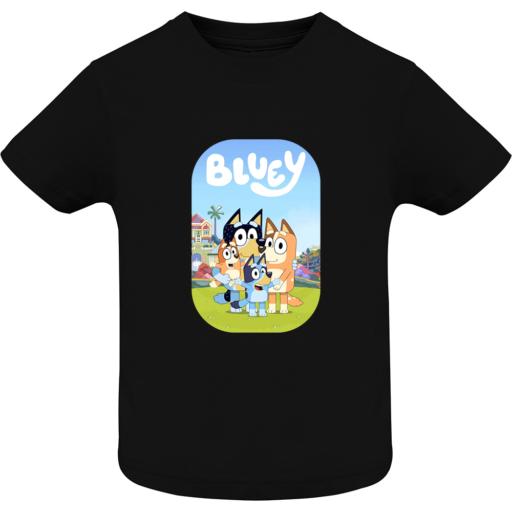 BLUEYMODEL1.TC-SS.BLK_.jpg Tricou copii -BLUEY (MODEL 1), Negru - imagine 1