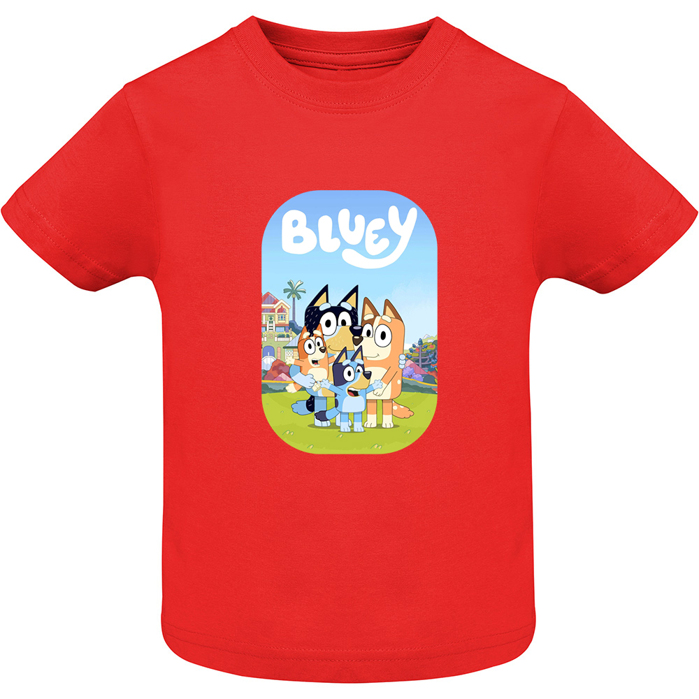 BLUEYMODEL1.TC-SS.RED_.jpg Tricou copii -BLUEY (MODEL 1), Roșu - imagine 1