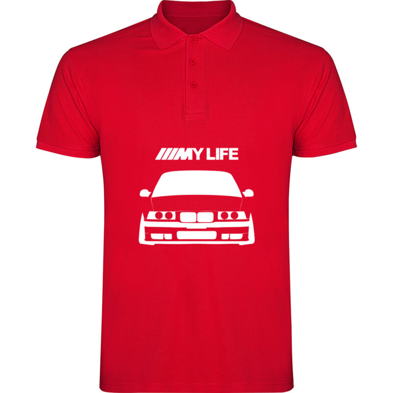 Tricou polo BMW - My life, Roșu
