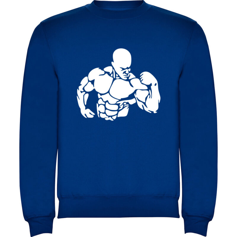 Pulover Body building, Albastru