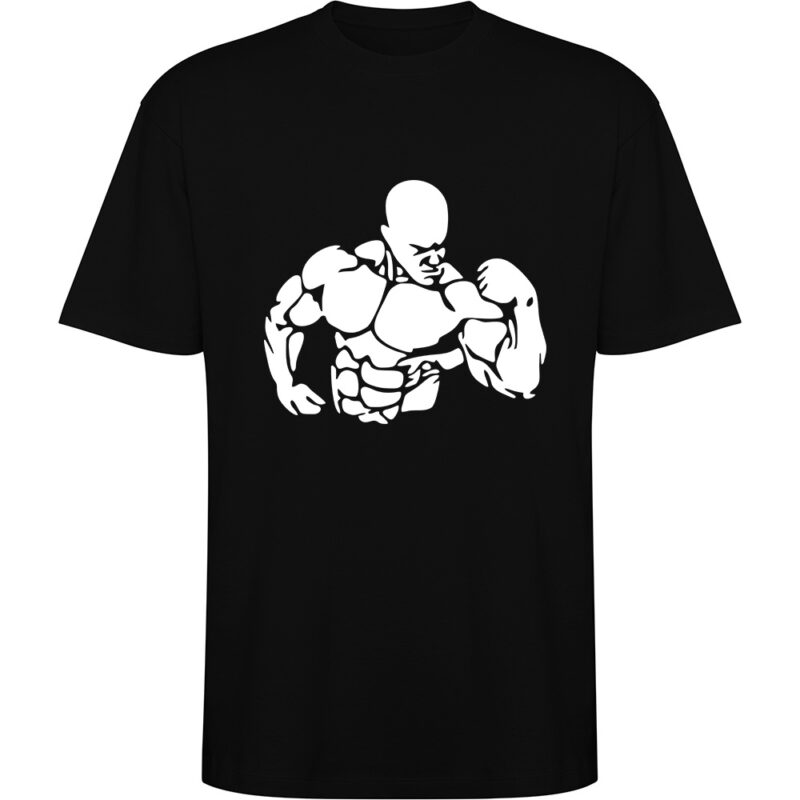 Tricou oversize Body building, Negru