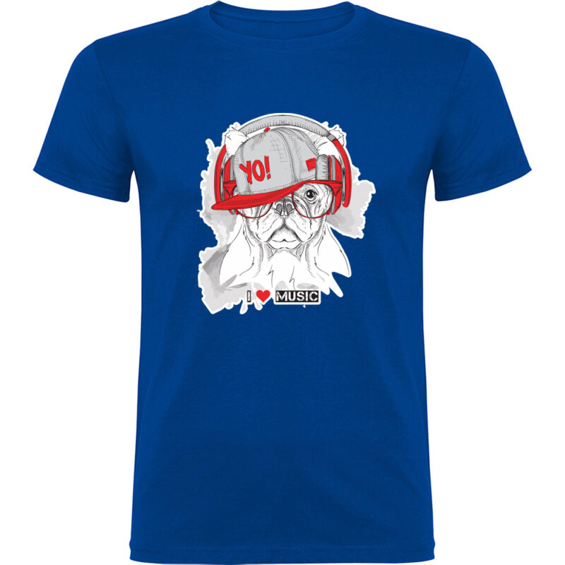 Tricou Catel I Love Music, Albastru