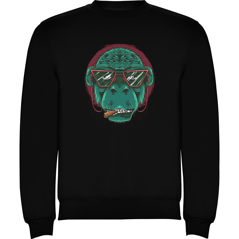 GORILA.PLV_.BLK_.jpg Pulover GORILA, Negru - imagine 1