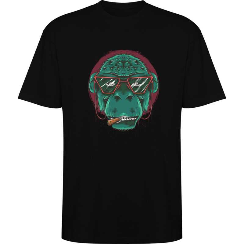 Tricou oversize GORILA, Negru