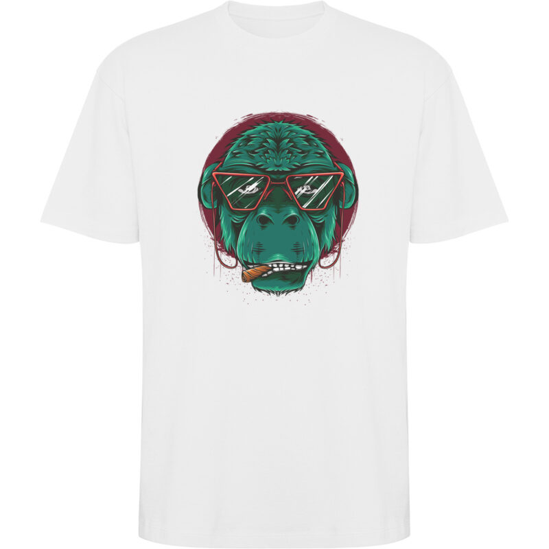 Tricou oversize GORILA, Alb