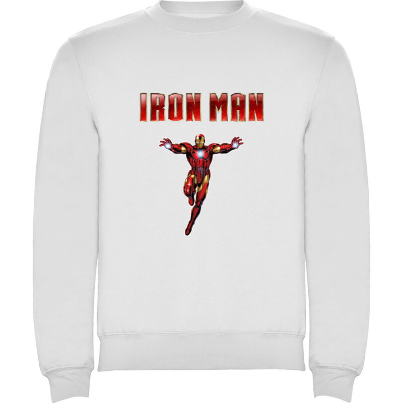 Pulover copii IRON MAN (Model 1), Alb