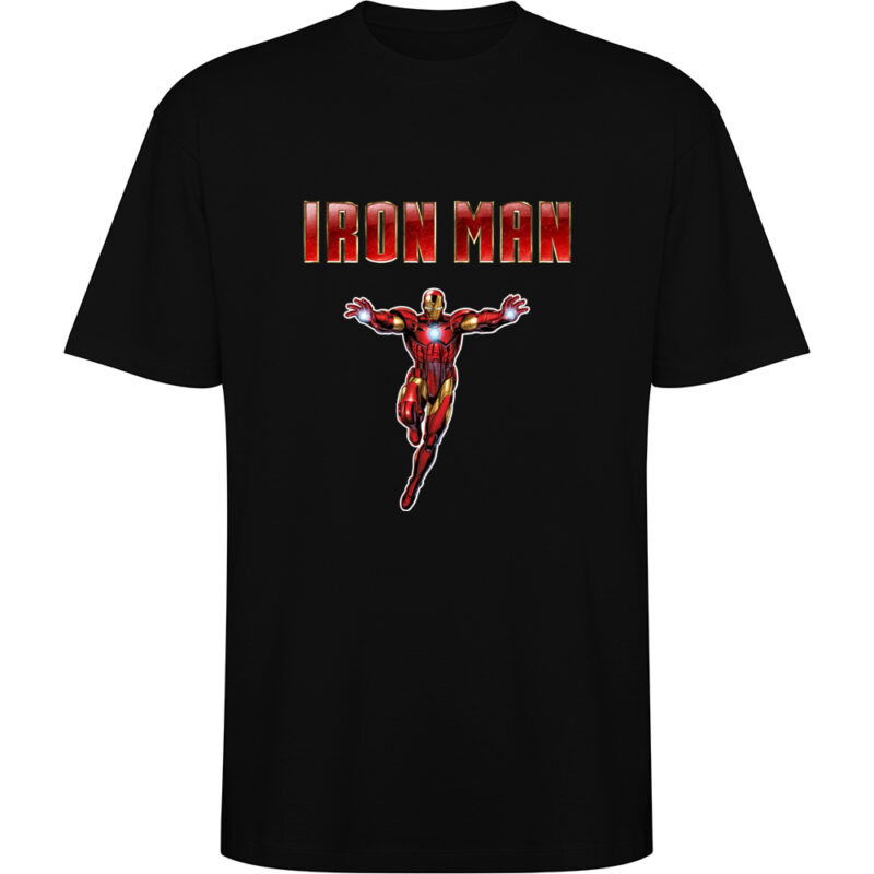 Tricou oversize IRON MAN (Model 1), Negru