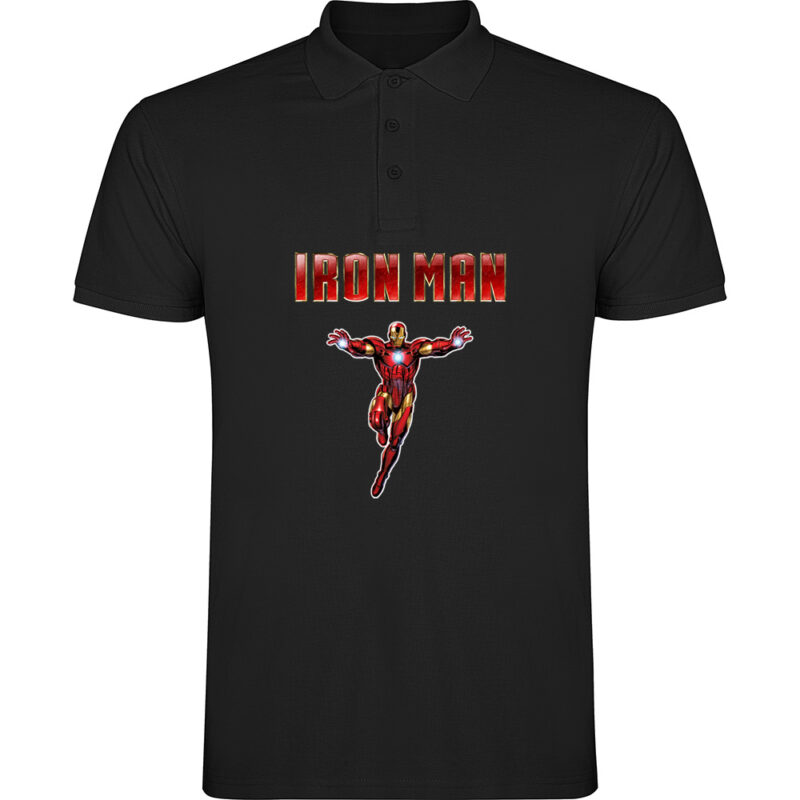 Tricou polo IRON MAN (Model 1), Negru