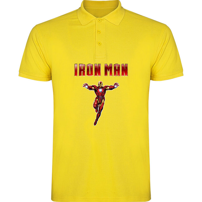 Tricou polo IRON MAN (Model 1), Galben