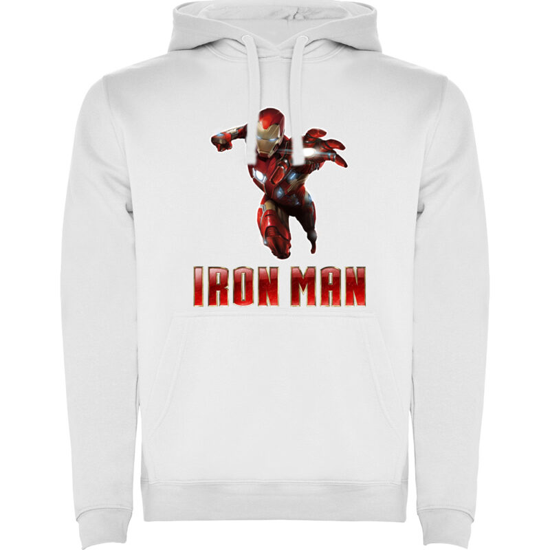 Hanorac copii IRON MAN (Model 2), Alb