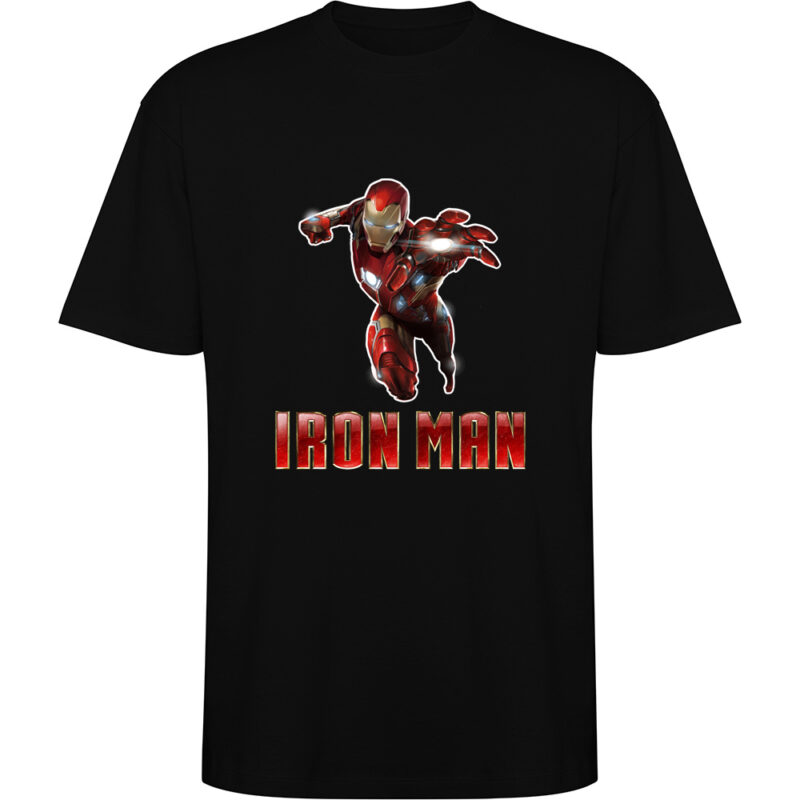 Tricou oversize IRON MAN (Model 2), Negru