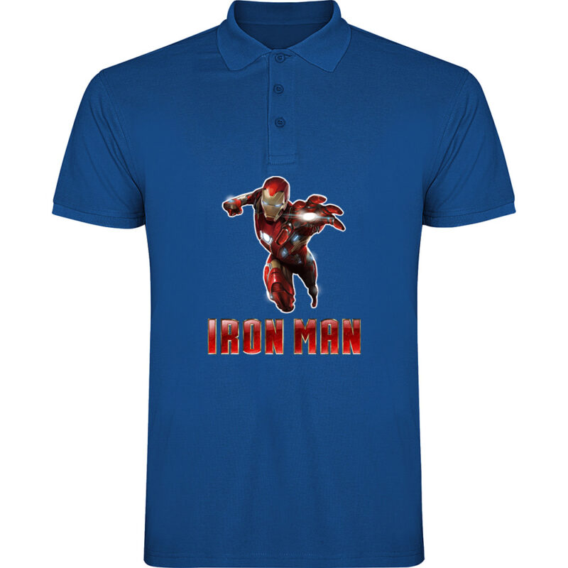 Tricou polo IRON MAN (Model 2), Albastru