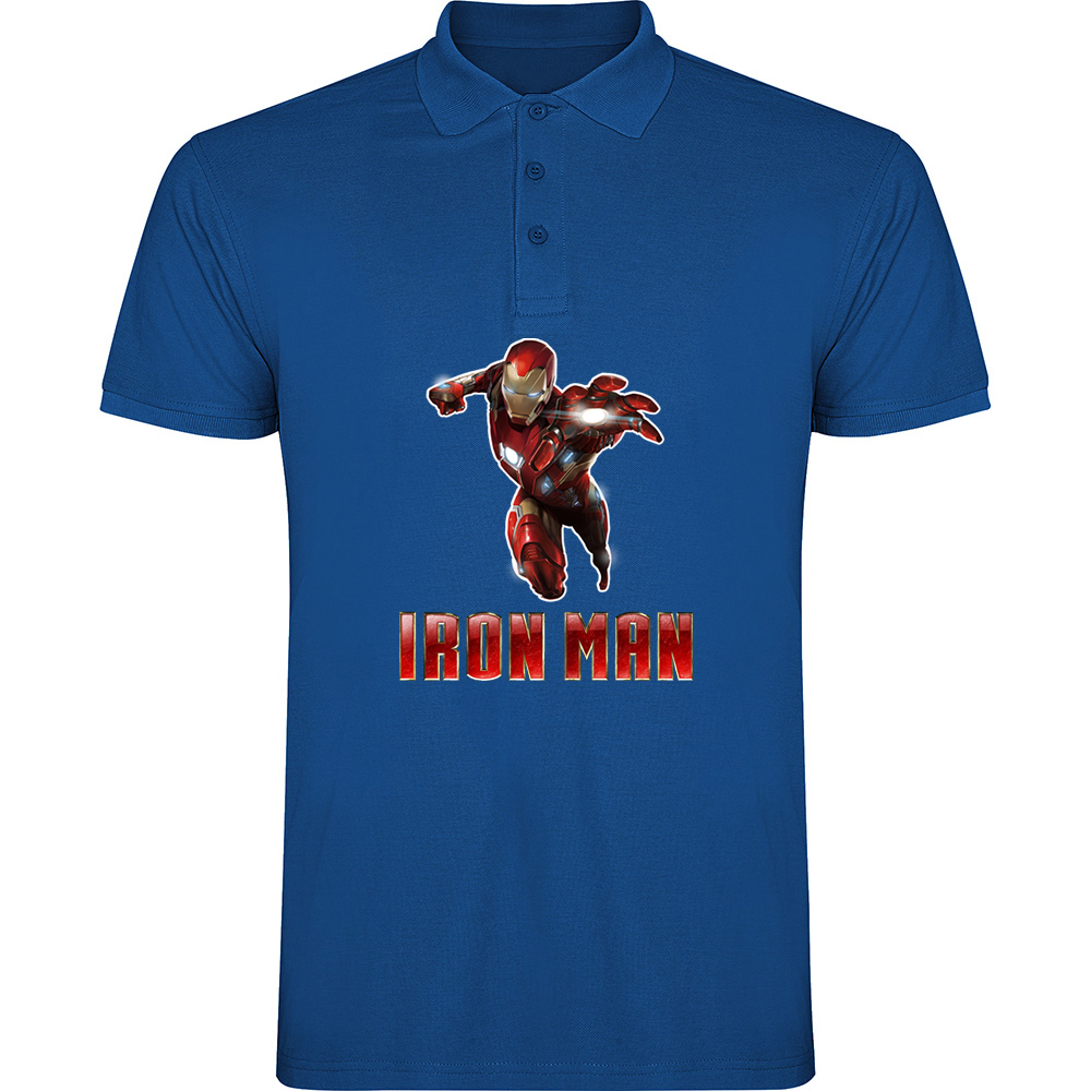 IRONMANMODEL2.TP_.BLU_.jpg Tricou polo IRON MAN (Model 2), Albastru - imagine 1