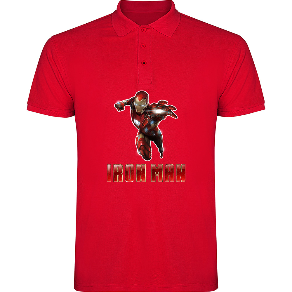 IRONMANMODEL2.TP_.RED_.jpg Tricou polo IRON MAN (Model 2), Roșu - imagine 1