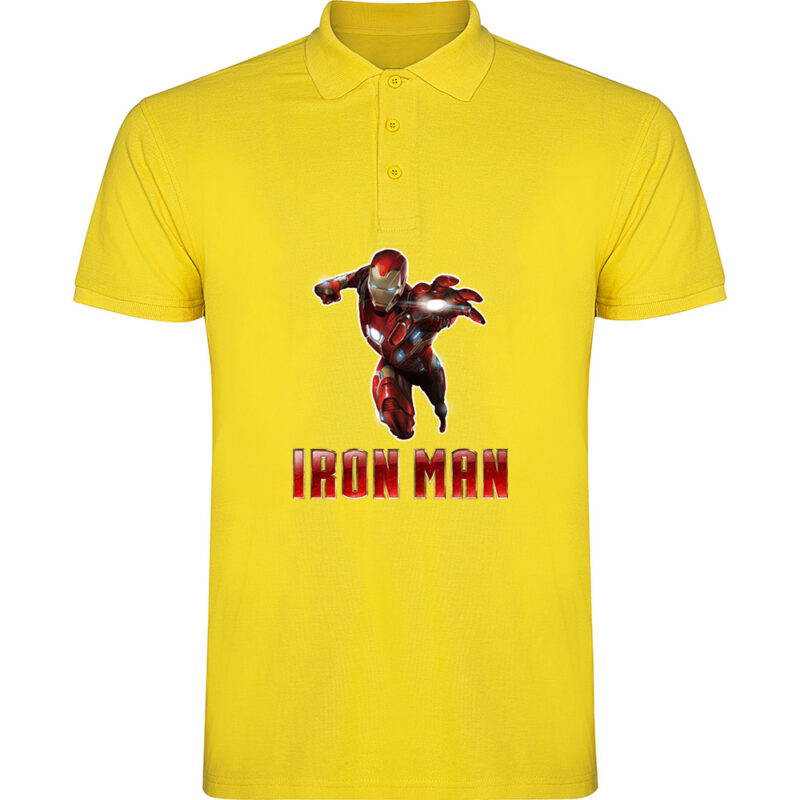 Tricou polo IRON MAN (Model 2), Galben