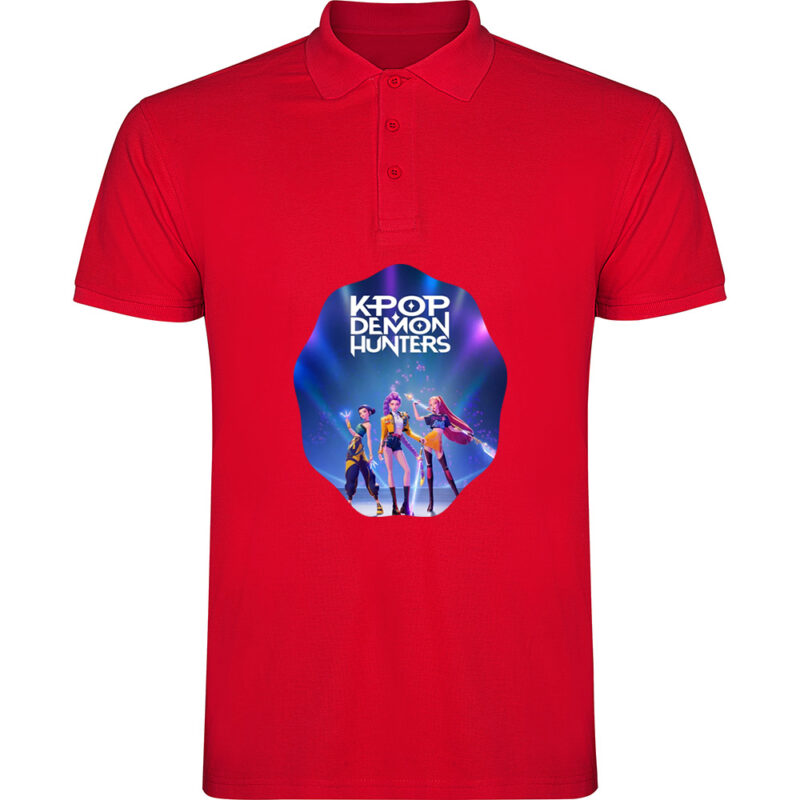 Tricou polo K-POP Demon Hunters (Model 1), Roșu