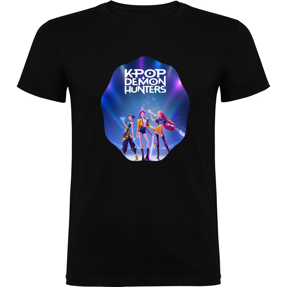 K-POPDEMONHUNTERSMODEL1.TR_.BLK_.jpg Tricou K-POP Demon Hunters (Model 1), Negru - imagine 1