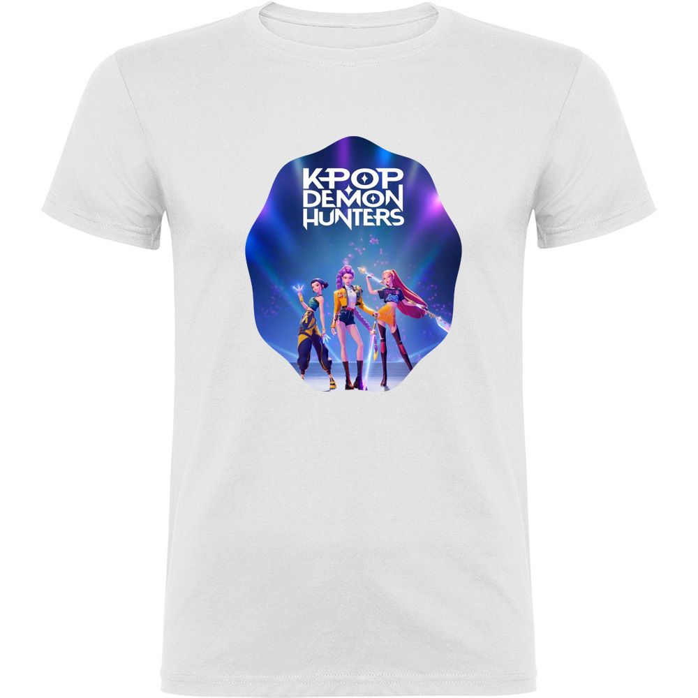 K-POPDEMONHUNTERSMODEL1.TR_.WHT_.jpg Tricou K-POP Demon Hunters (Model 1), Alb - imagine 1