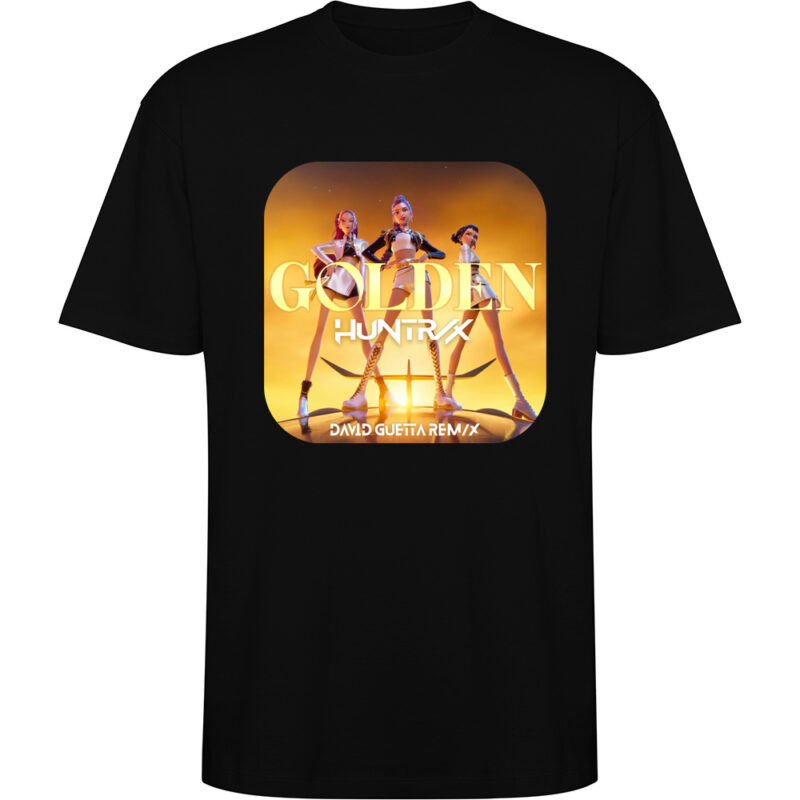 Tricou oversize K-POP Demon Hunters (Model 2), Negru