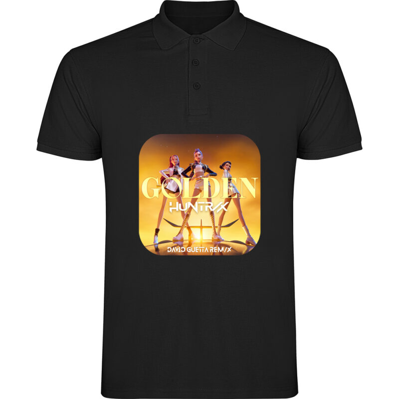 Tricou polo K-POP Demon Hunters (Model 2), Negru