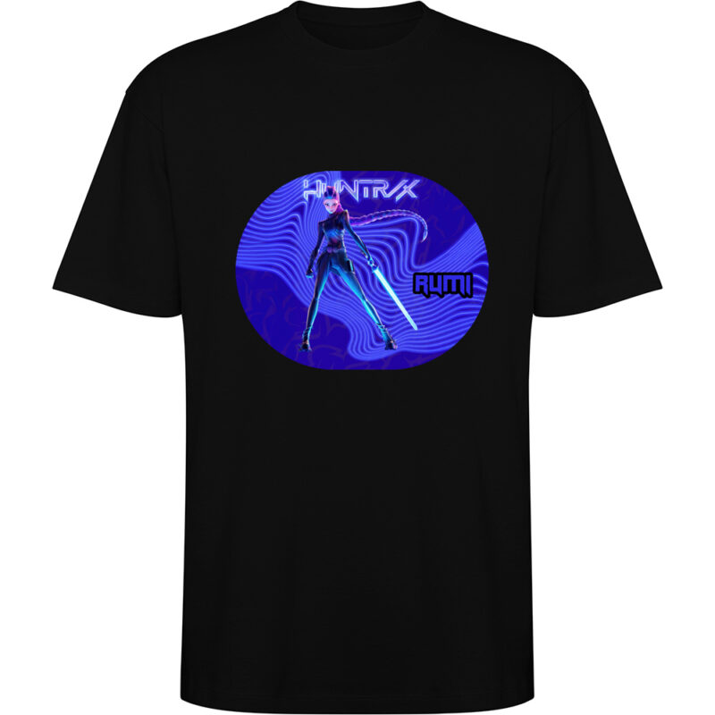 Tricou oversize K-POP Demon Hunters (Model 3), Negru