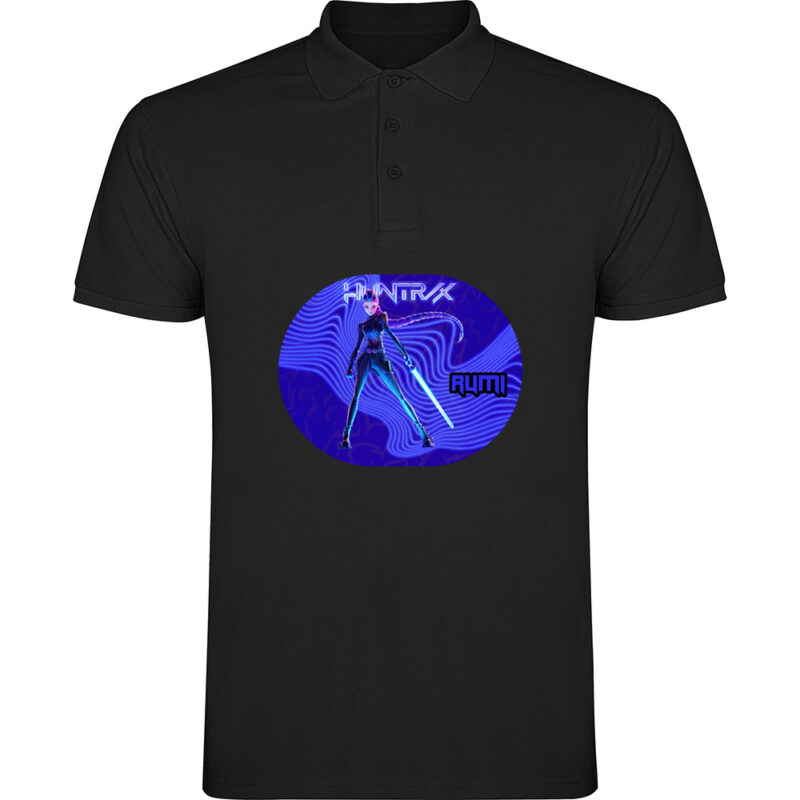 Tricou polo K-POP Demon Hunters (Model 3), Negru